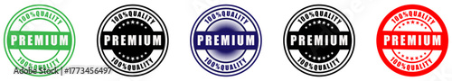 premium quality badge vector round stamp, Premium seal stamp vector for certification, Premium seal stamp vector for certification, Badge style premium label stamp vector