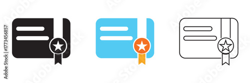 Professional Certification icon.  isolated on white background. vector illustration. EPS 10