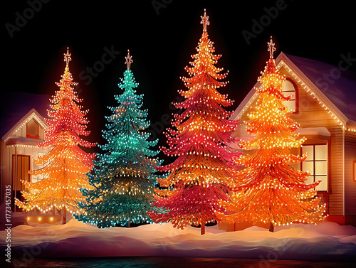 elaborate Christmas outdoor...