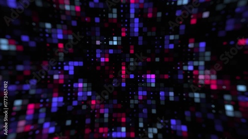 Wallpaper Mural Abstract pink and purple dots and squares Background for tech, gaming templates Torontodigital.ca