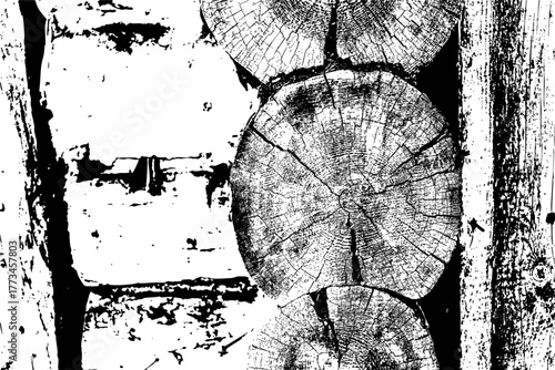 Rustic Tree Trunk Rings Texture