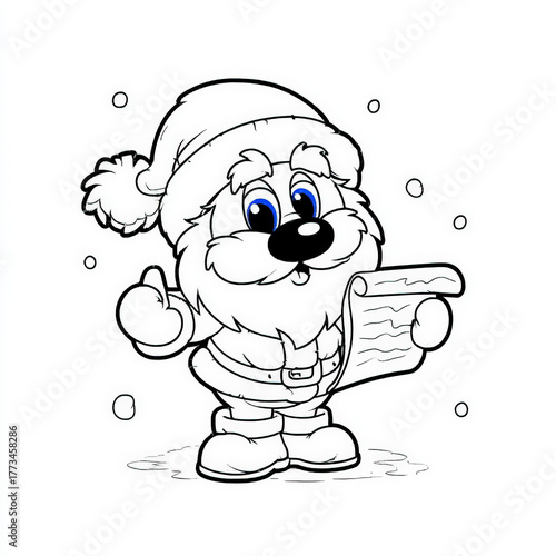 Santa Claus Checking His Li...