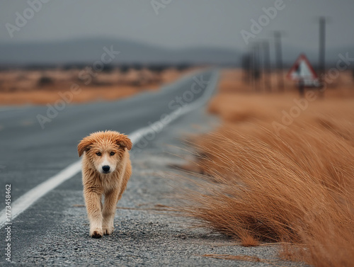 A dog with an injured paw w...