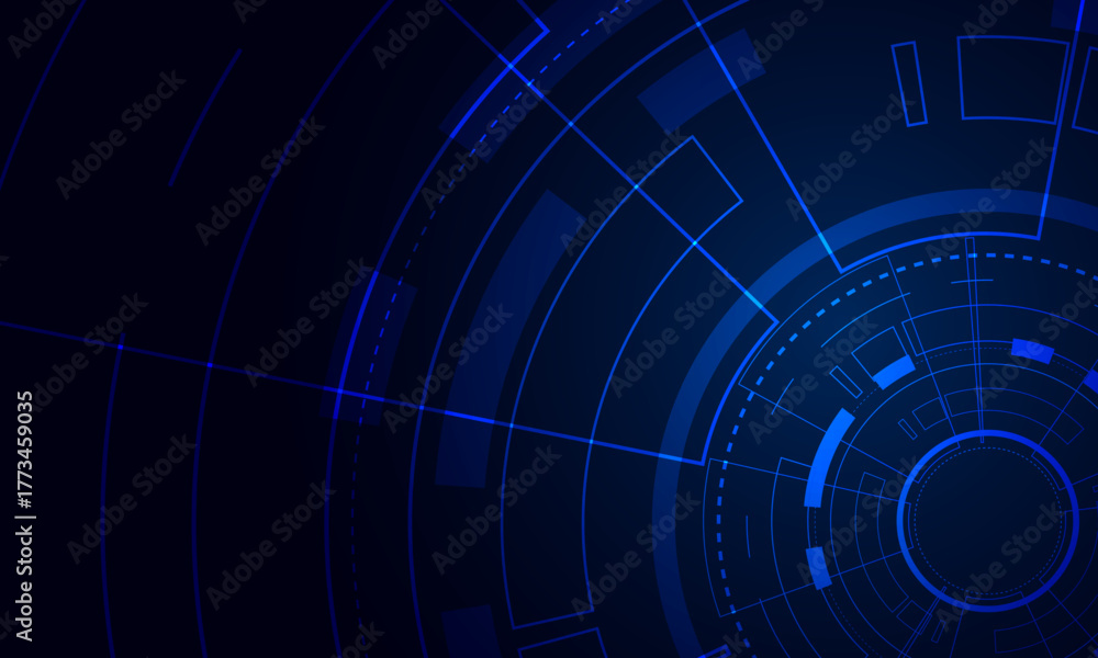 Obraz premium Sci fi futuristic user interface, HUD, Technology abstract background , Vector illustration. 