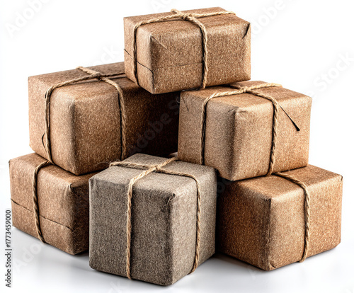 moving boxes isolated image