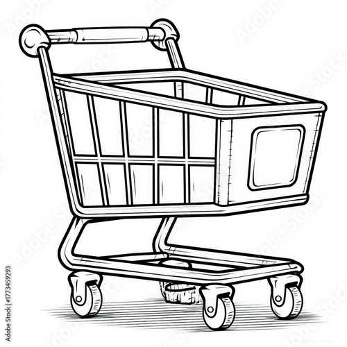 Cart for Shopping, coloring...