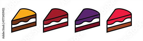 Sweet Chocolate Cake Dessert with Creme icon 