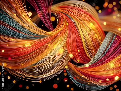 strands of Christmas tinsel