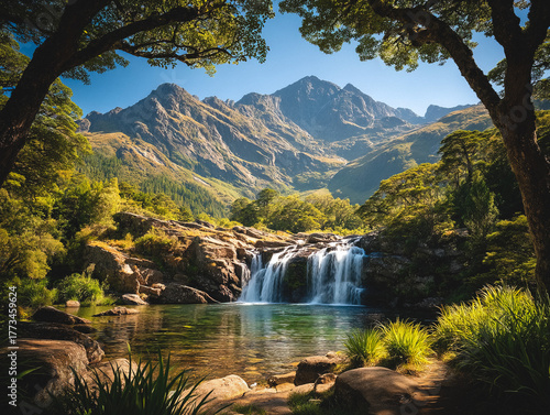 Sutherland Falls in New Zea...