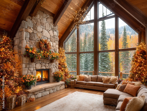 warm and cozy fireplace