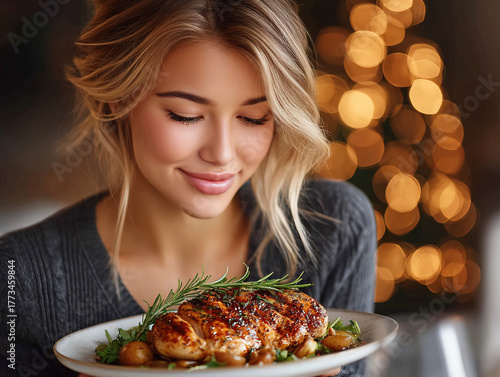 woman on a diet at Christmas