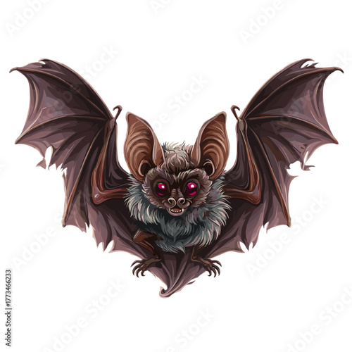 Scary Evil Monster Bat Vector Clipart