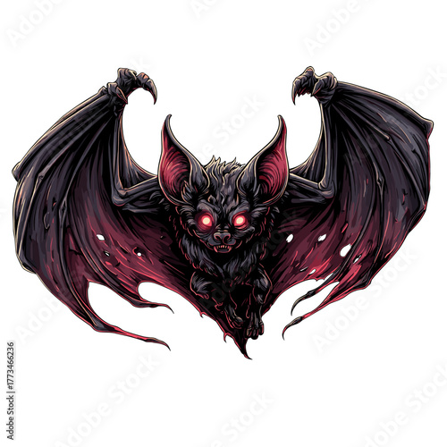 Scary Evil Monster Bat Vector Clipart
