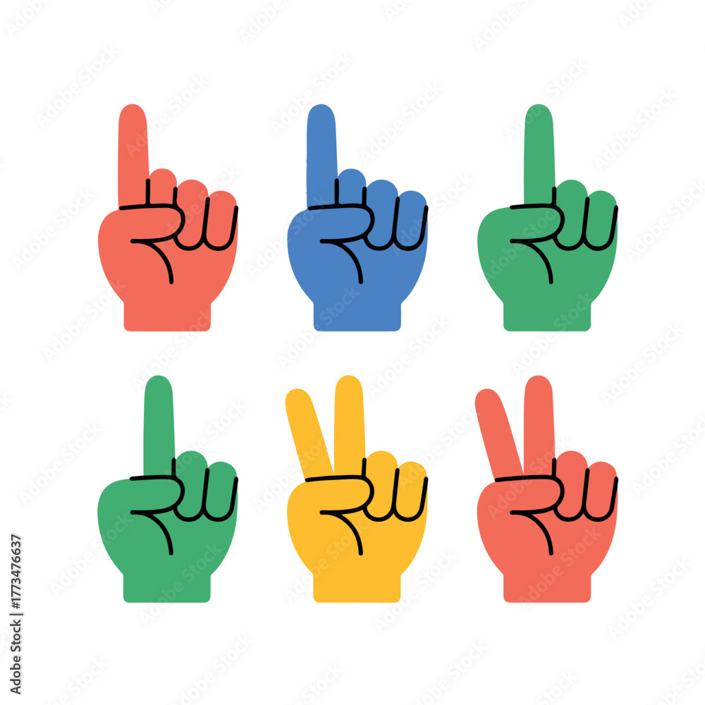 Obraz premium set of hand signs