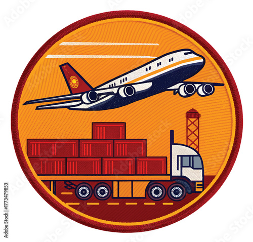 Efficient global logistics delivering goods quickly by air and truck, ensuring timely supply chains for businesses worldwide, seamless transportation