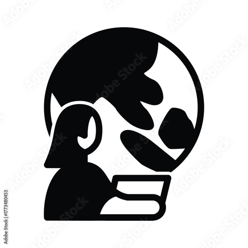 Work and career abroad solid icon vector design good for web or mobile app