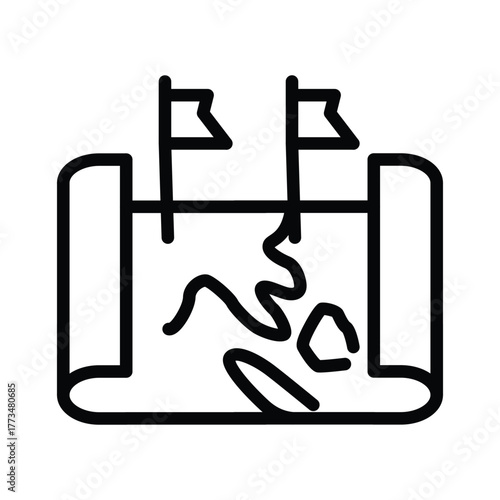 teritory outline icon vector design good for web or mobile app