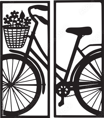 “Even stillness has wheels.”

“A journey paused between pedals and petals.”

