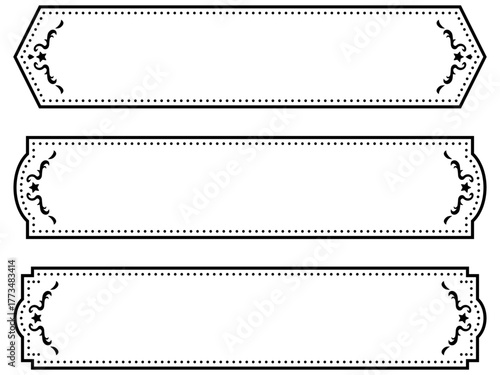 アンティーク/フレーム/枠/タイトル/ブラック/イラスト/素材