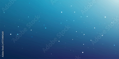 A shimmering blue underwater world background with winter snowflakes, bubbles, and magical light patterns