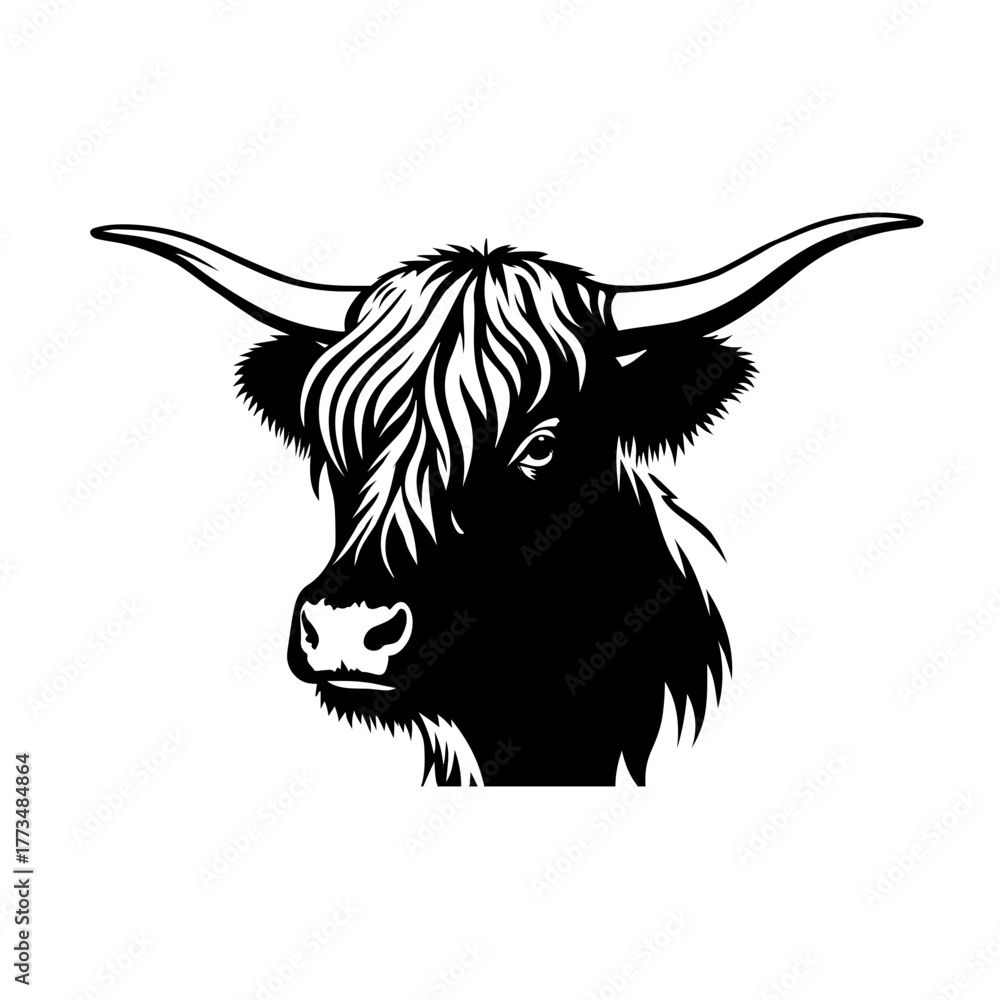 Obraz premium cow head vector
