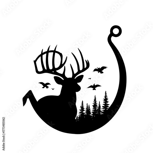 vector illustration of a deer