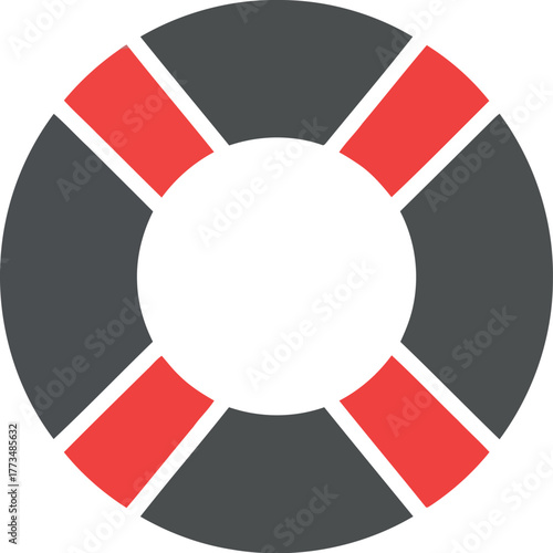 Rescue lifebuoy icon - emergency safety, business support & solution