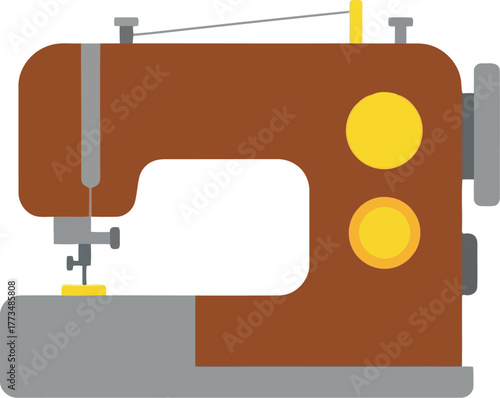 Modern flat design sewing machine icon - crafting & tailoring vector