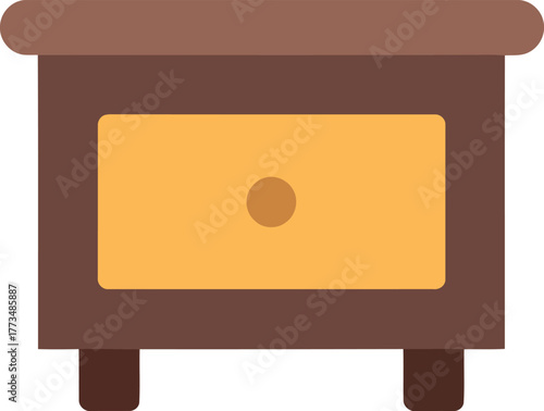 Modern nightstand icon flat design furniture element