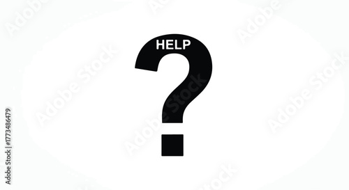 Question mark with the word HELP, symbolizing confusion or need for assistance