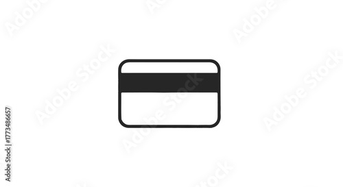 Simple graphic of a credit card's magnetic stripe on a plain background
