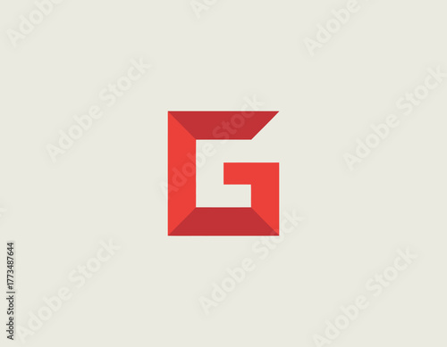 This striking G logo features a bold geometric design, showcasing modernity and strength, perfect for branding that demands attention and representation.