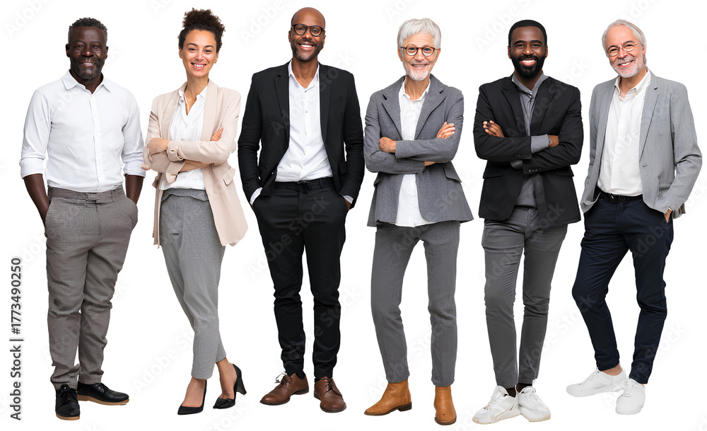 Fototapeta premium Diverse Group Portrait of Professionals: Business Team in Formal Attire