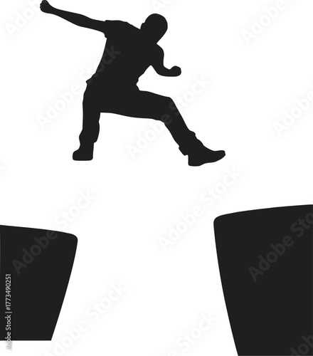 Design of parkour jumping man