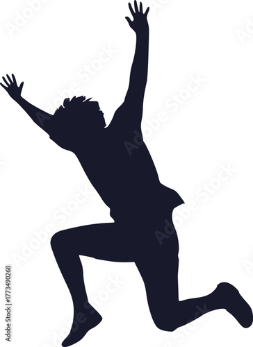 Man jumping illustration