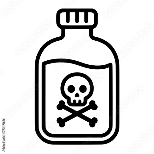 Toxic Chemical Bottle Illustration
