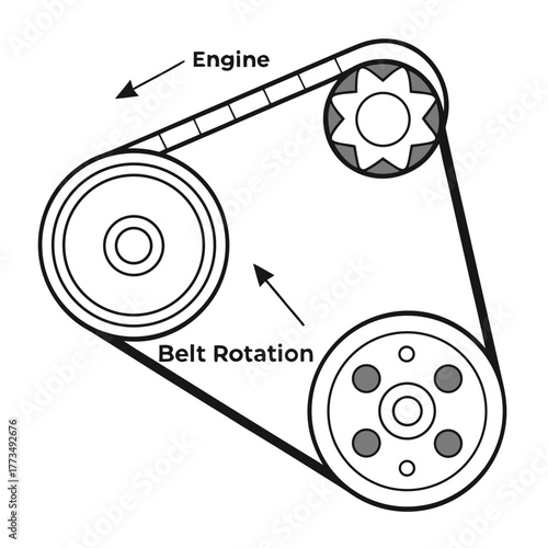 Belt drive system diagram