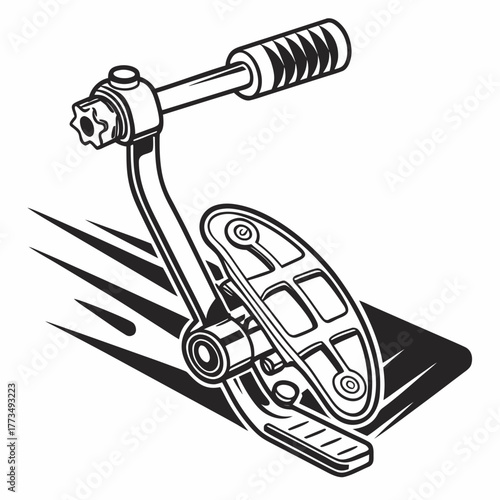 Illustration of a vintage accelerator pedal