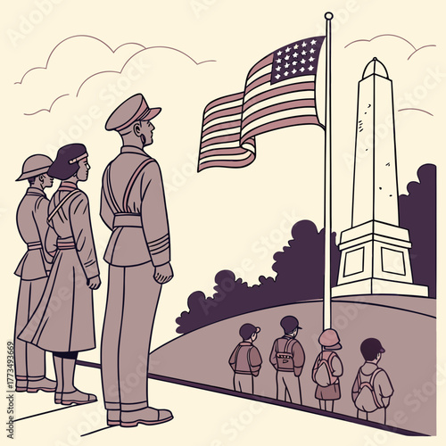 People at the memorial day