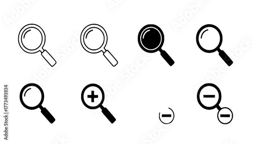 Simple vector icon magnifying glass
