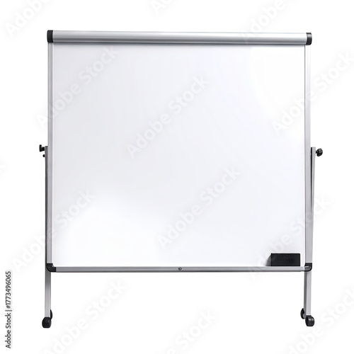 A clean white rectangular surface on a wheeled stand, ready for notes and ideas
