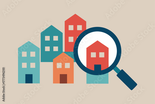 Flat real estate concept vector icon set with house, building, and property sale symbols