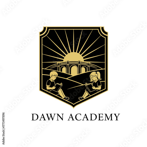 Dawn Academy Education Learning Shield Logo