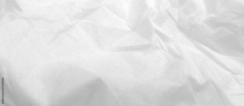 Naklejka premium Background Crumpled Paper Poster Photo Effect Mockup, Paper texture overlay effect white color transparent