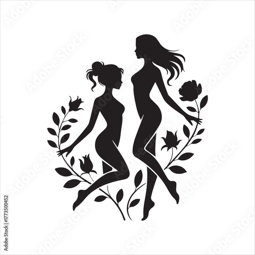 silhouette of a girl