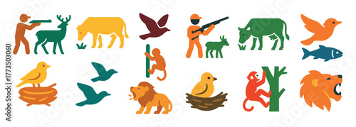 Wildlife Activities Icons
