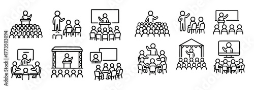 Public Speaking Icons