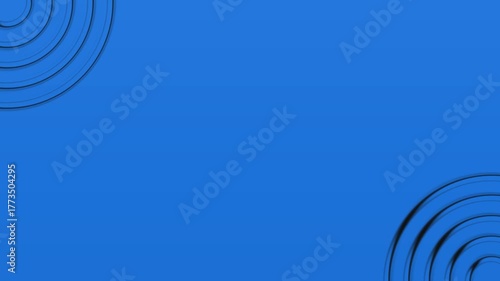 Blue background animation with stylish black concentric lines, dynamic and smooth animation.