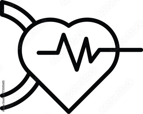 heart in outline style