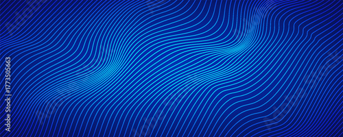 Premium background design with blue line pattern (texture) in luxurious colors. Abstract horizontal vector template for business banners, formal backgrounds,